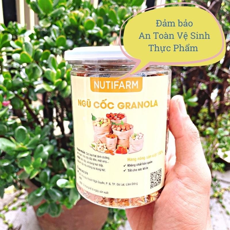 Granola ăn kiêng siêu hạt không đường 450gr NutiFarm ngũ cốc dinh dưỡng