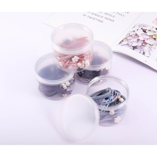 Hộp 12 dây cột tóc Hàn Quốc đẹp, trẻ trung (Xanh nhạt)