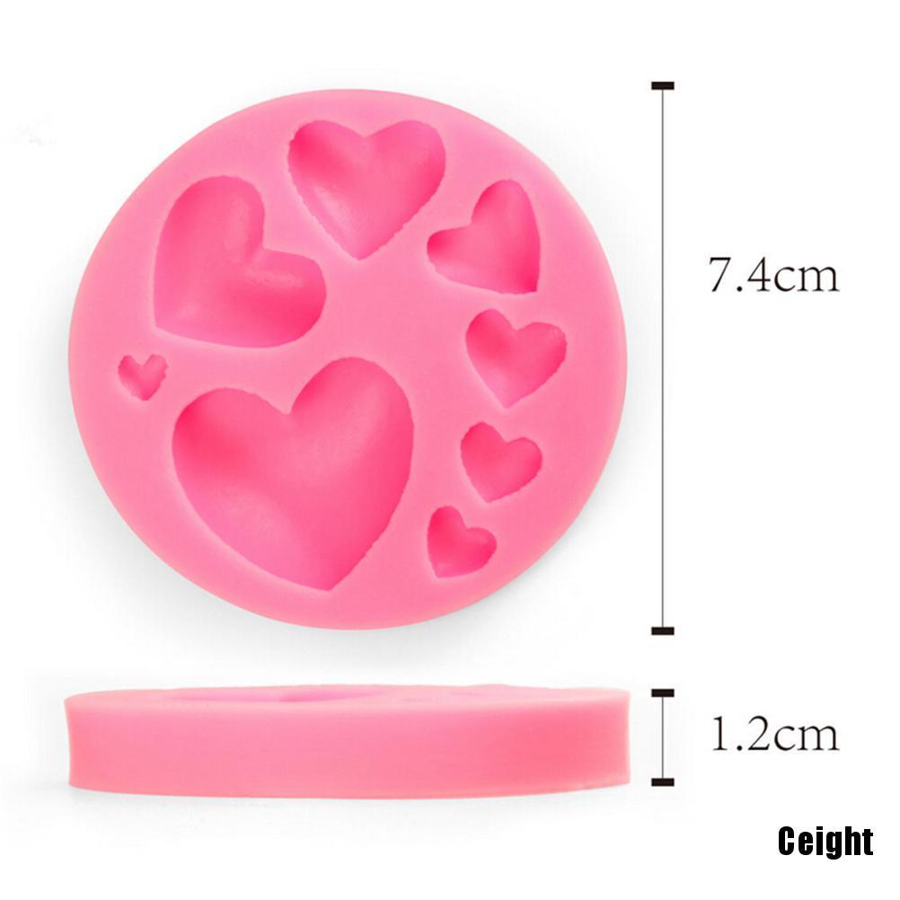 Khuôn Silicone Làm Bánh Hình Trái Tim 3D Diy
