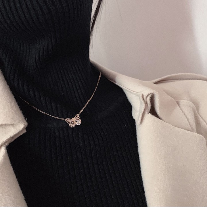 Dây chuyền nữ titan hình con bướm siêu đẹp, bền màu, chuẩn thời trang