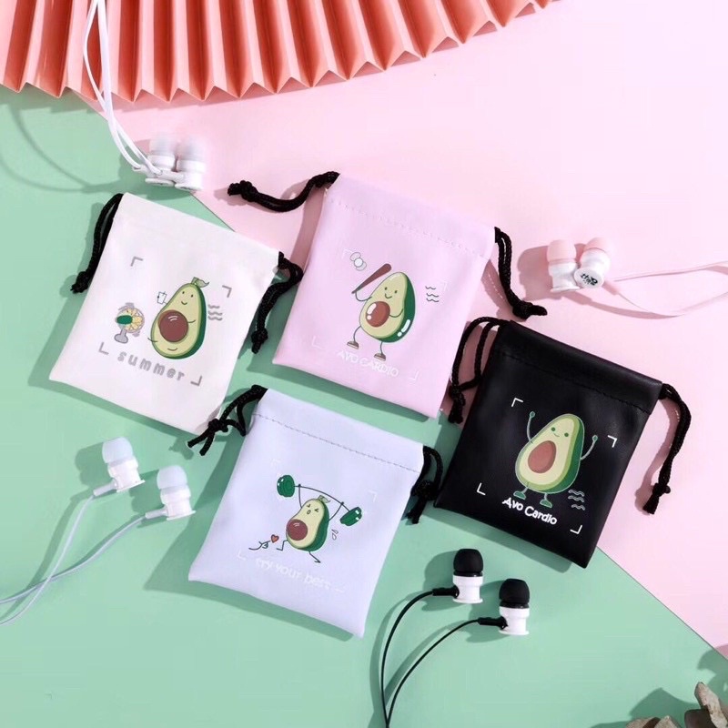 Tai Nghe KUTE Jack 3.5mm Và Hộp Đựng Hàn Quốc Cực Cute - Có Micro Đàm Thoại - Âm Thanh Hay