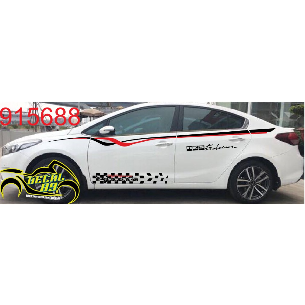 Tem dán sườn ô tô Vios -Tem xe ô tô 4 chỗ - 914797, 914800, 915134, 915305, 915687, 915688