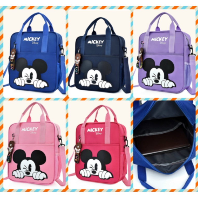 ((Hỏa tốc)) - Balo Mickey 2 trong 1 (Hồng đậm, Tím) - MHS8540