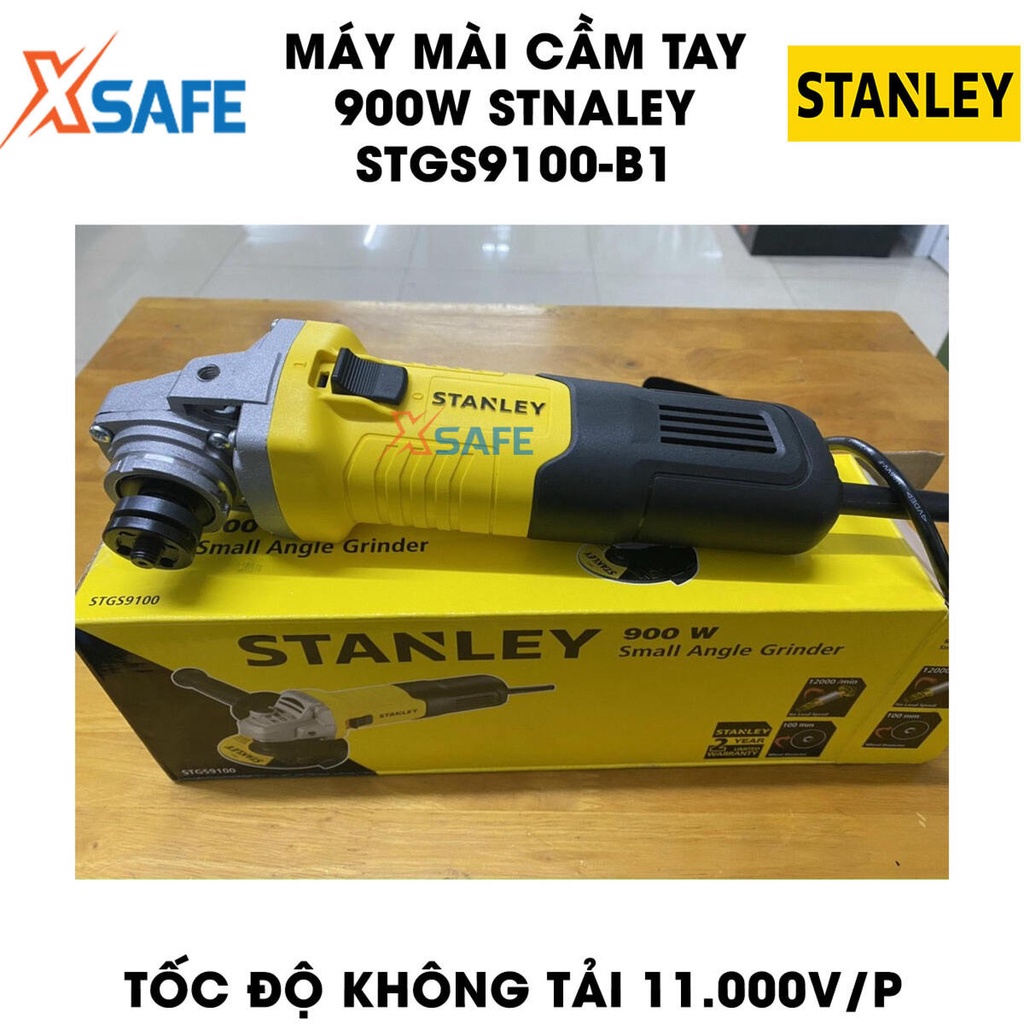 Máy mài góc STANLEY STGS9100-B1 900W Máy mài góc cầm tay tốc độ không tải 11000 vòng/phút, chất liệu hợp kim cứng cáp