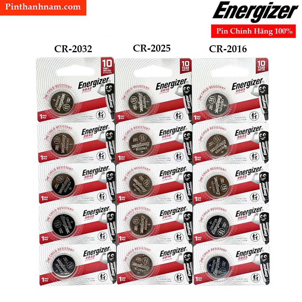 Pin CR2032 / CR2025 / CR2016 ENERGIZER Lithium 3V - Hàng Chính Hãng