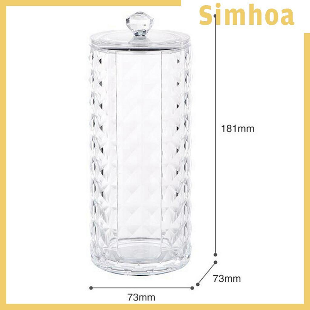 [Hàng mới về] Hộp Đựng Bông Tẩy Trang Chất Liệu Acrylic Trong Suốt Chất Lượng Cao