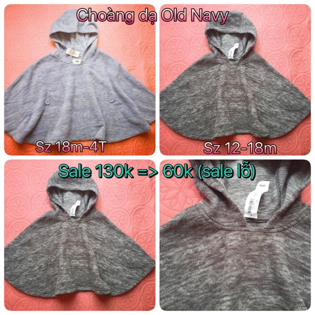 Choàng dạ Oldnavy bé gái