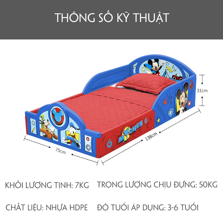 Giường ngủ cho bé, giường ngủ thông minh họa tiết hoạt hình siêu hot | BigBuy360 - bigbuy360.vn