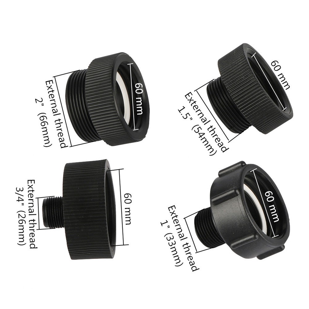 1 Đầu Nối Ống Nước IBC Tank S60 Ren Sang 3 / 4 "1" 1.5 "2" 1.25 "1 / 2"