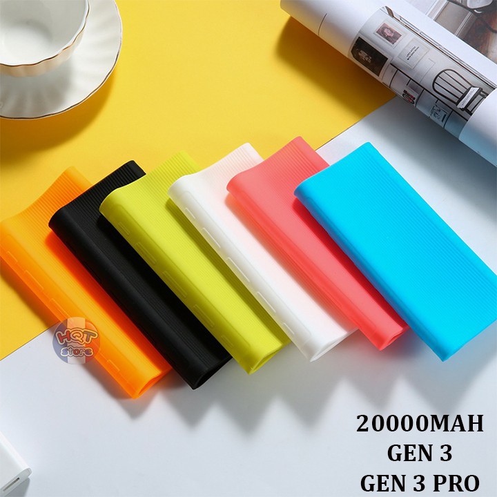 Bao silicon pin sạc dự phòng Xiaomi 20000mah Gen 3 / Gen 3 Pro