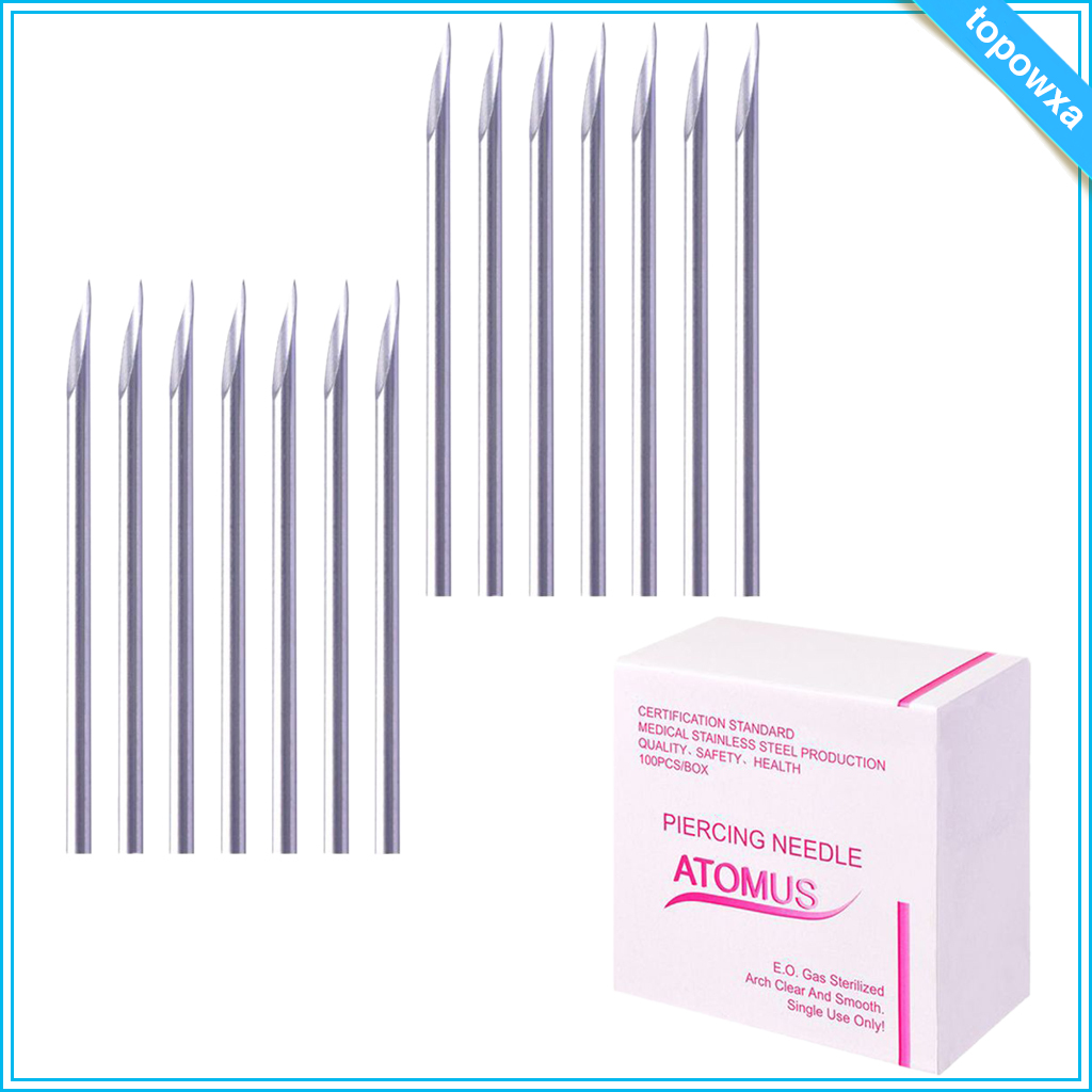 Set 100 Kim Xỏ Khuyên Rốn / Núm Vú Giả 12G / 14G / 16G / 18G / 20G / Hỗn Hợp