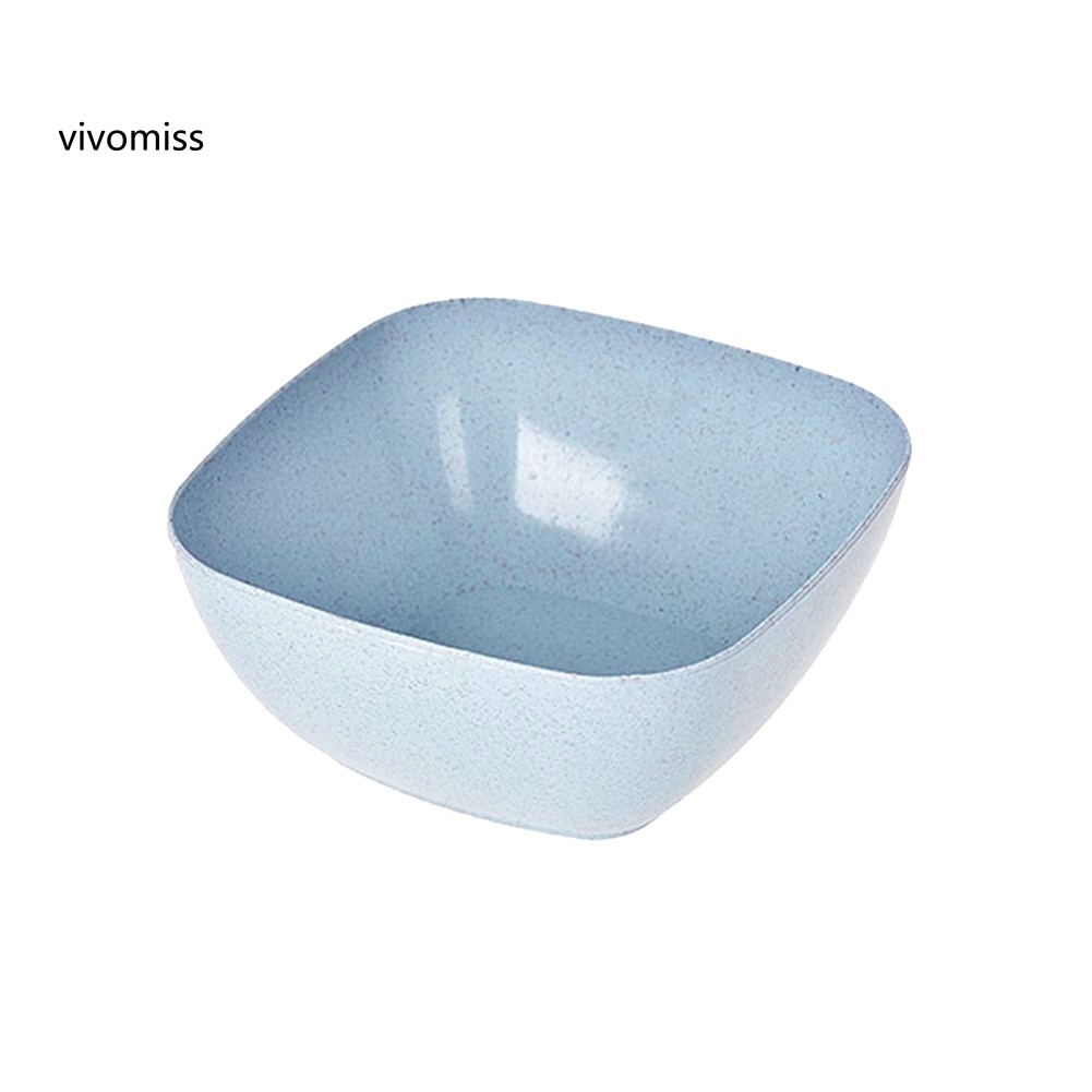 Bát đựng thức ăn vặt / sa lát hình vuông bằng chất liệu lúa mạch