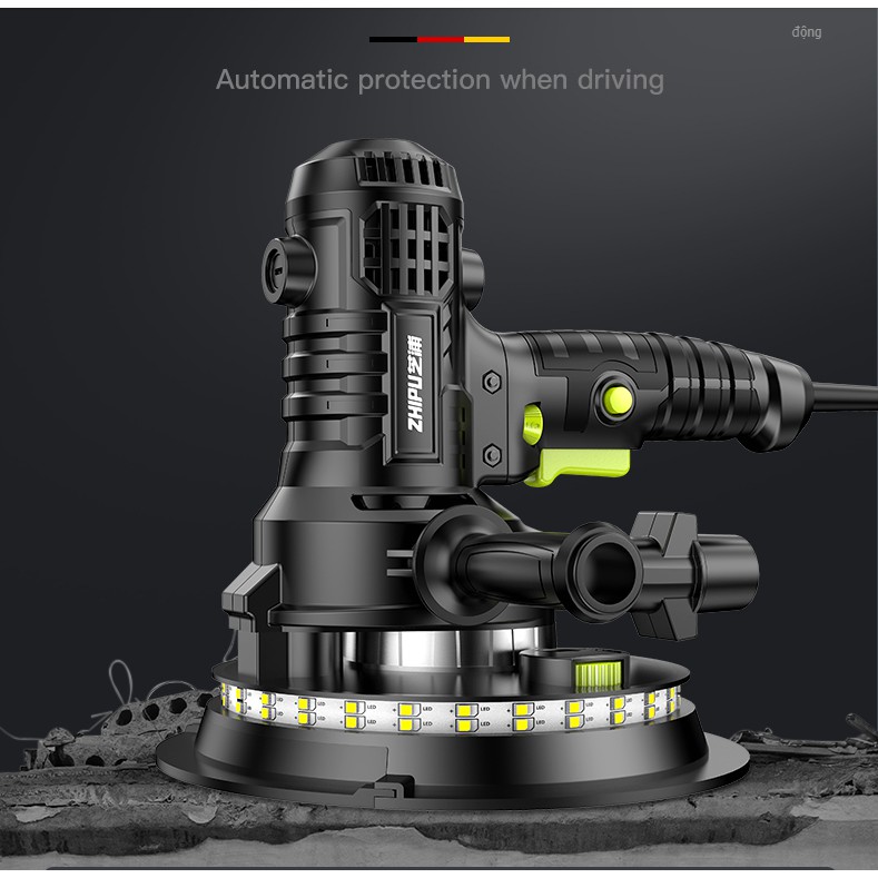 Máy chà nhám tường máy hút bụi đánh bóng - CÓ ĐÈN zhipu ĐỨC