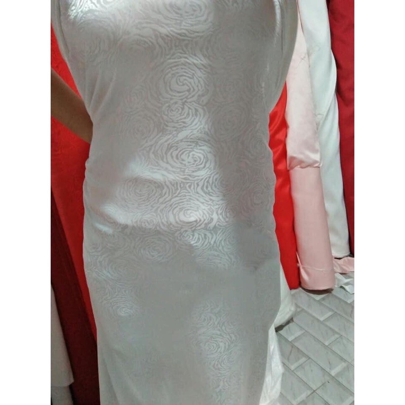 - Áo dài gấm tơ tay bồng - Co Dãn - Đủ Size