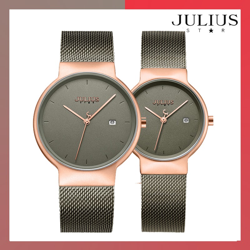 Đồng hồ cặp Julius Star Js009 dây thép