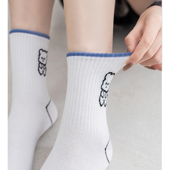 Tất nam nữ cổ cao phong cách Nhật Bản chất liệu cotton kháng khuẩn - T069