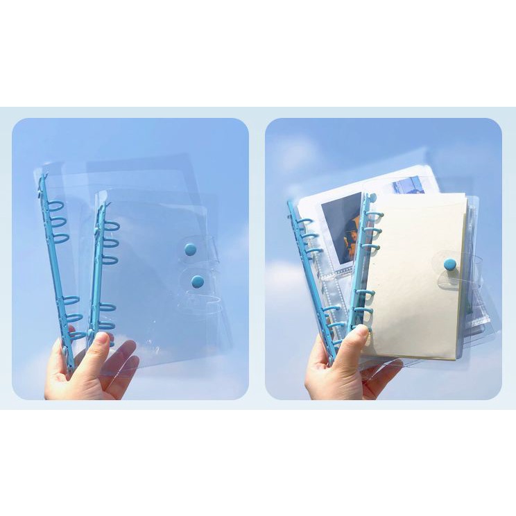 Binder Bìa Sổ Còng Ruột Giấy Refill Binder A4 A5 B5 Nhựa Dẻo Trong Suốt Dụng Cụ Bullet Journal Timo VPBL2