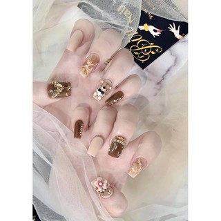 Gấu Nơ Bột trang trí móng Nail. Set 2 con 44k