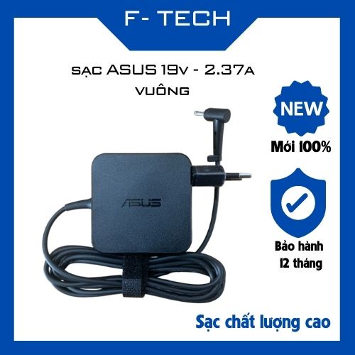 Sạc Laptop Asus 19V-2.37A 45W Vuông zin Asus x540s X540l X541U X200 X200CA Q200 Q200E E402MA E403sa S200 S200E  VivoBook