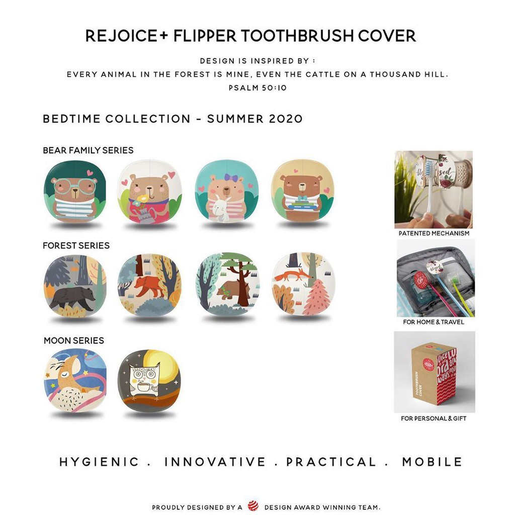 Nắp đậy bàn chải_Rừng_Flipper Toothbrush Cover - Forest Series