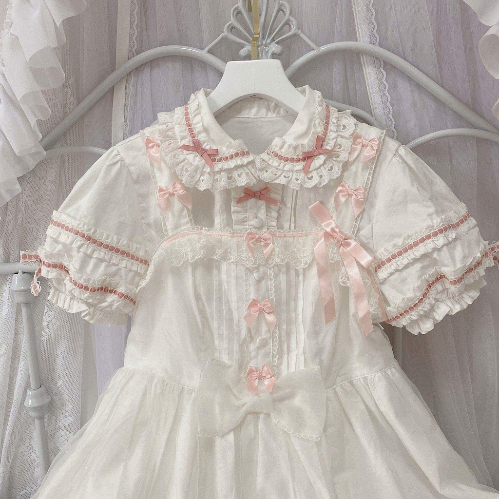 Áo Sơ Mi Cotton Kiểu Dáng Lolita Dễ Thương Xinh Xắn