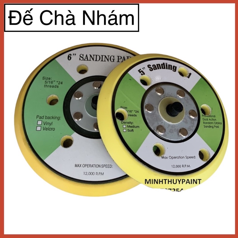 Đế chà nhám tròn 5inch 6inch