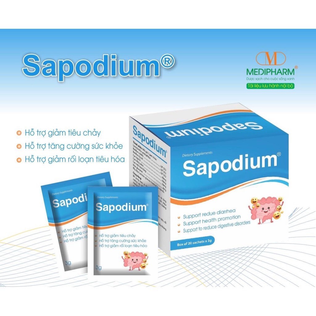 Men vi sinh SAPODIUM - Hỗ trợ tiêu chảy cho trẻ