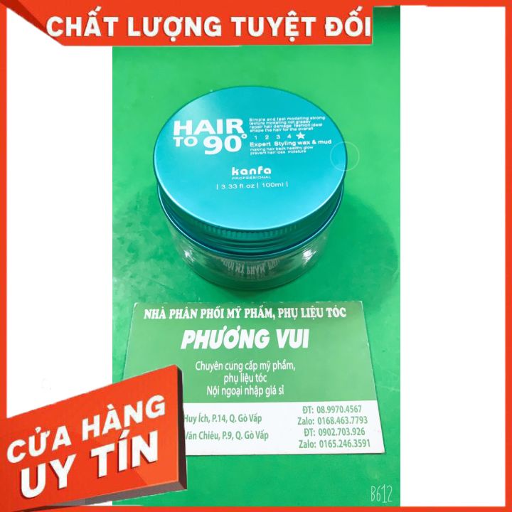 sáp ,Wax tạo kiểu tóc HAIR TO 90 100gr Kanfa-tạo nếp toc ấn tượng  cho nam giớ-giữ nếp tóc lâu-không khô tóc(có 3 mà