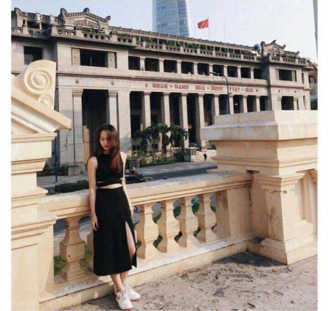 Chân váy midi xẻ tà (có cận vải) | BigBuy360 - bigbuy360.vn