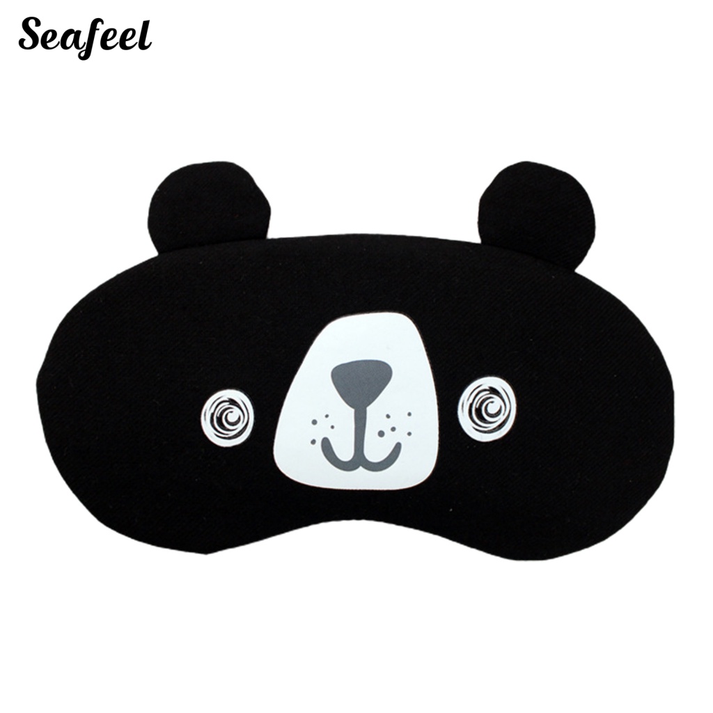 Miếng Bịt Mắt Chất Liệu Cotton Lanh Họa Tiết Biểu Tượng Cảm Xúc Dễ Thương Vui Nhộn