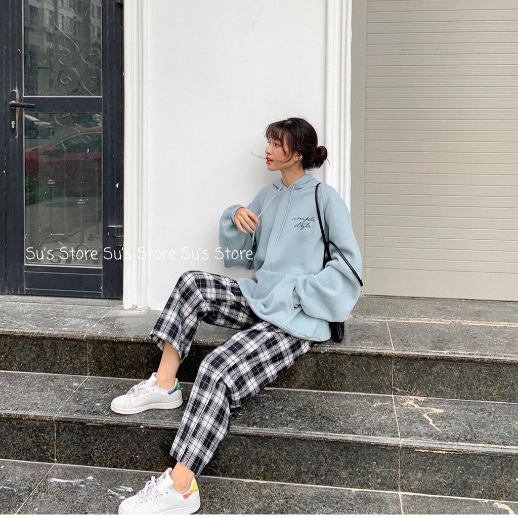 QUẦN DÀI BAGGY CARO CẠP CHUN UNISEX | BigBuy360 - bigbuy360.vn