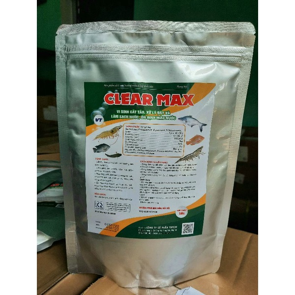 Vi sinh cắt tảo, xử lý đáy, làm sạch và ổn định màu nước Clear Max