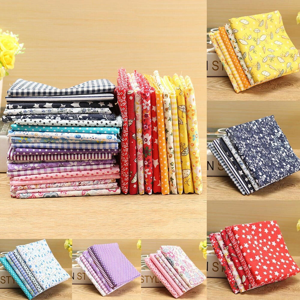 Set 5 miếng vải cotton dùng để tự may vá thủ công họa tiết xinh xắn