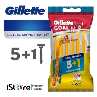 Dao Cạo Gillette Super Thin II - Dao cạo râu Gillette cán vàng túi 5 + 1 cái