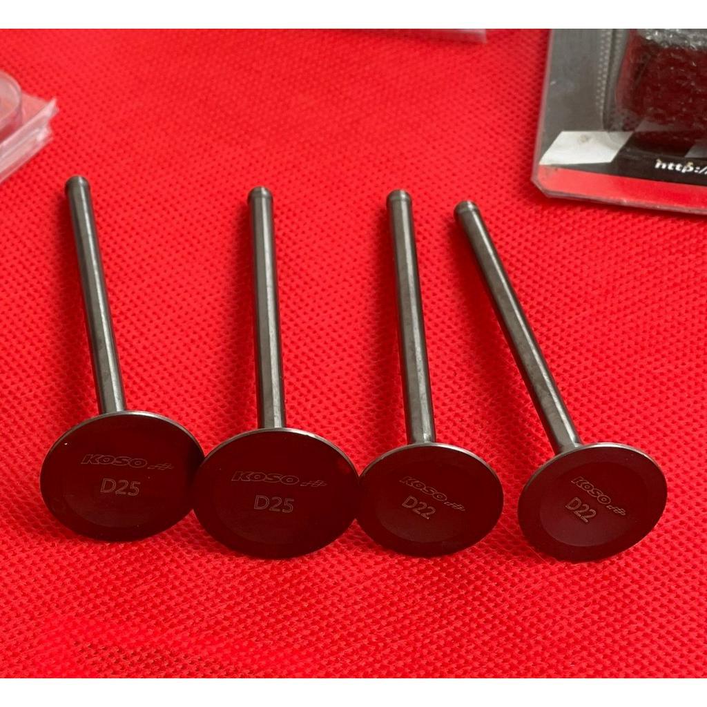 Bộ supap KOSO 4 cây độ cho xe Winner, Sonic - Size 20/23 - 22/25