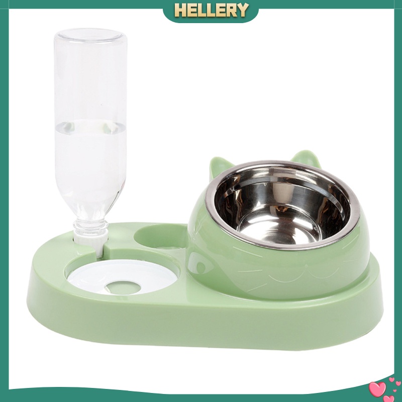 Tô Đựng Thức Ăn / Nước Uống Hai Ngăn Bằng Thép Không Gỉ Cho Thú Cưng | BigBuy360 - bigbuy360.vn