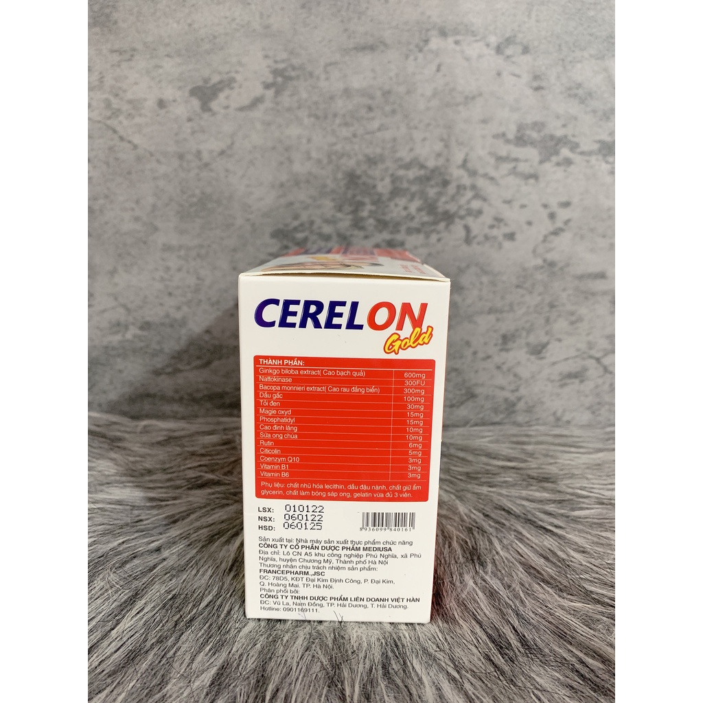 Viên uống bổ não Cerelon gold ( hộp 100v)