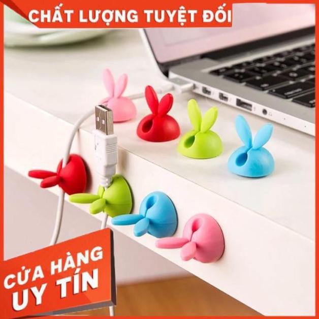 Silicon thỏ con xinh xắn giữ dây cáp,dây điện,tai nghe điện thoại,laptop | BigBuy360 - bigbuy360.vn