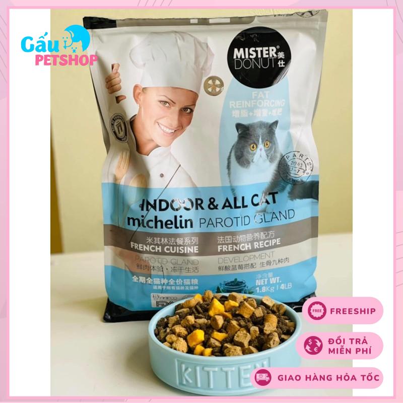 Hạt MISTER DONUT INDOOR T2 cho mèo trưởng thành bao 9kg