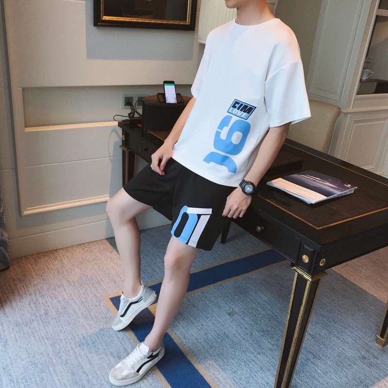 Bộ thể thao nam J61 thời trang, bộ mặc nhà, bộp tập gym, bộ hè nam | BigBuy360 - bigbuy360.vn