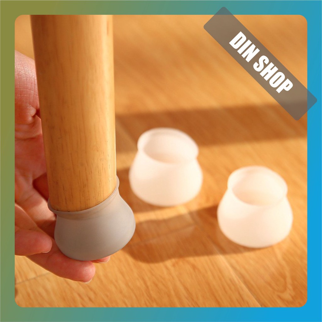 Bọc chân bàn ghế silicon 💥DIN SHOP💥 Nút bọc chân bàn ghế chống trầy xước trơn trượt bằng silicon tròn ( 1 cái )