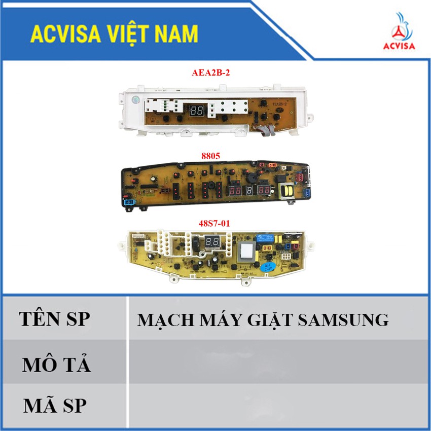 Bo Mạch Máy Giặt Samsung DC92,41; TEA2B-2; TEA2A-2; 297A; 8805; 4888-05; 48S7-01