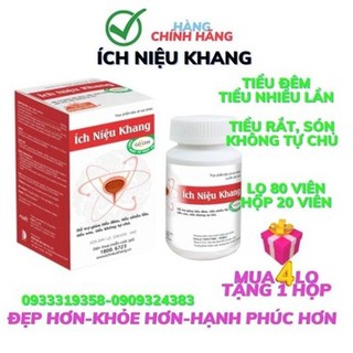 [MUA 4 LỌ TẶNG 1 HỘP] ÍCH NIỆU KHANG LỌ 80 VIÊN-HỘP 20 VIÊN