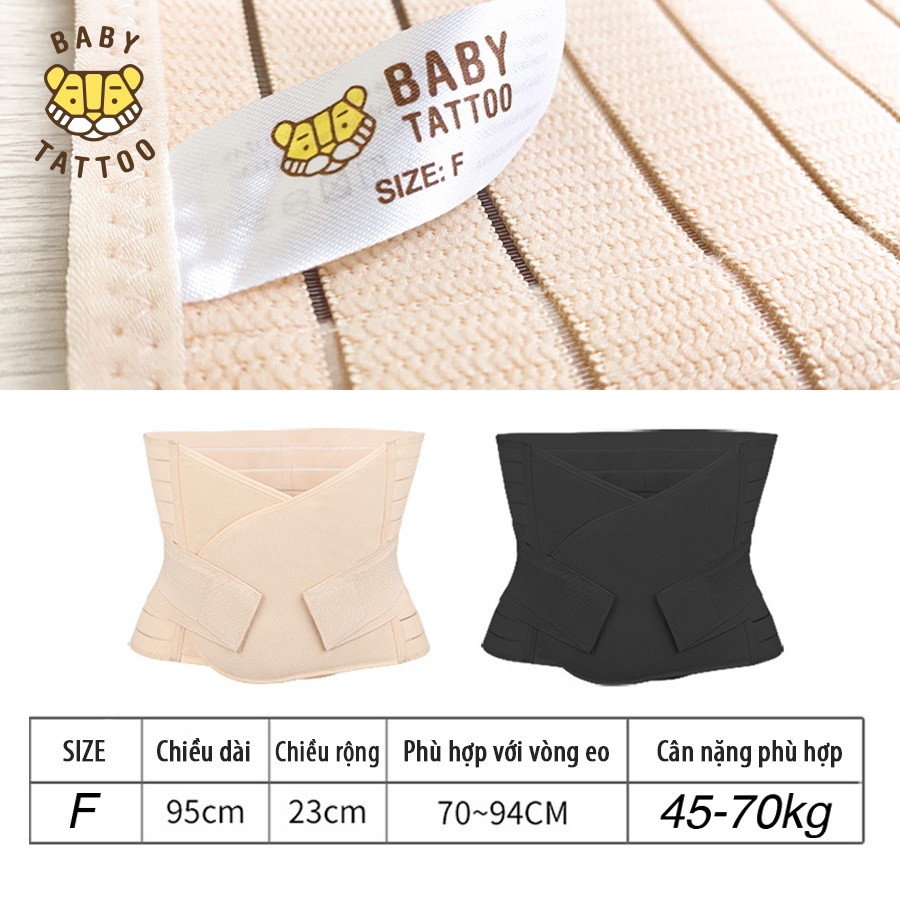 Đai Gen Nịt Bụng Baby Tattoo Định Hình Vòng Eo Sau Sinh Cho Mẹ