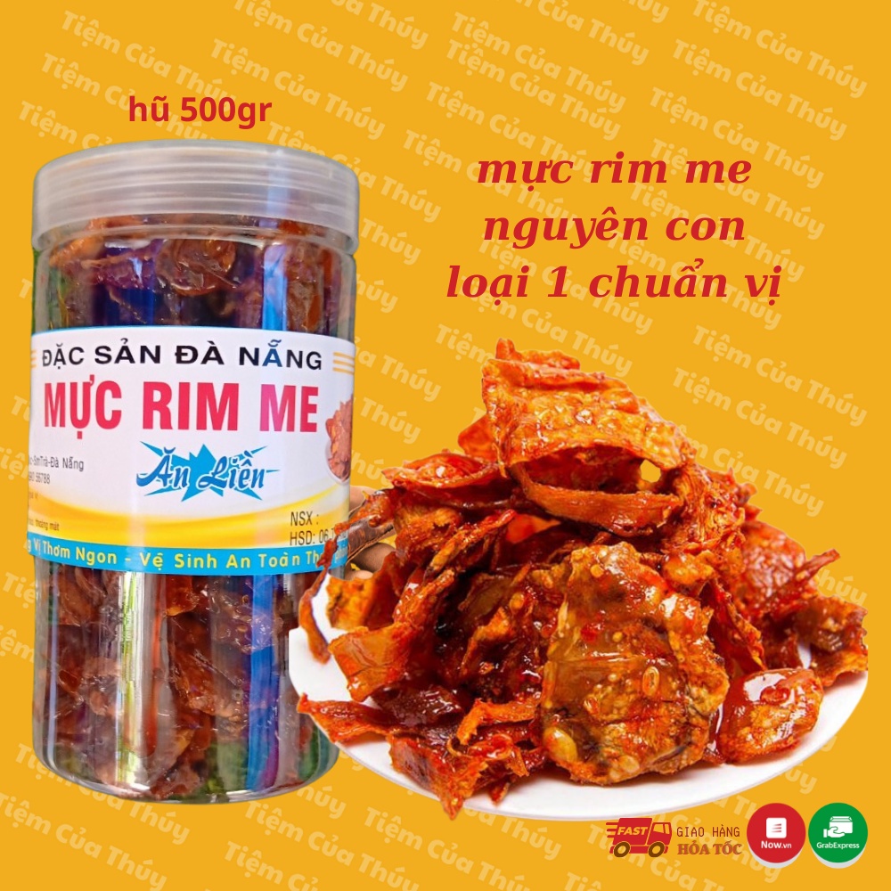 Mực rim me chuẩn vị Đặc Sản Đà Nẵng hũ 500gr mực câu rim me nguyên con thơm ngon đậm vị truyền thống