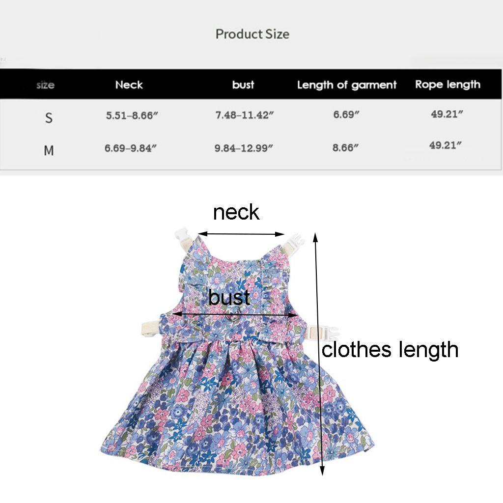 Váy Hoa Nhỏ Gọn Nhẹ Quyến Rũ Dành Cho Chuột Hamster, Thỏ Kèm Dây Dắt