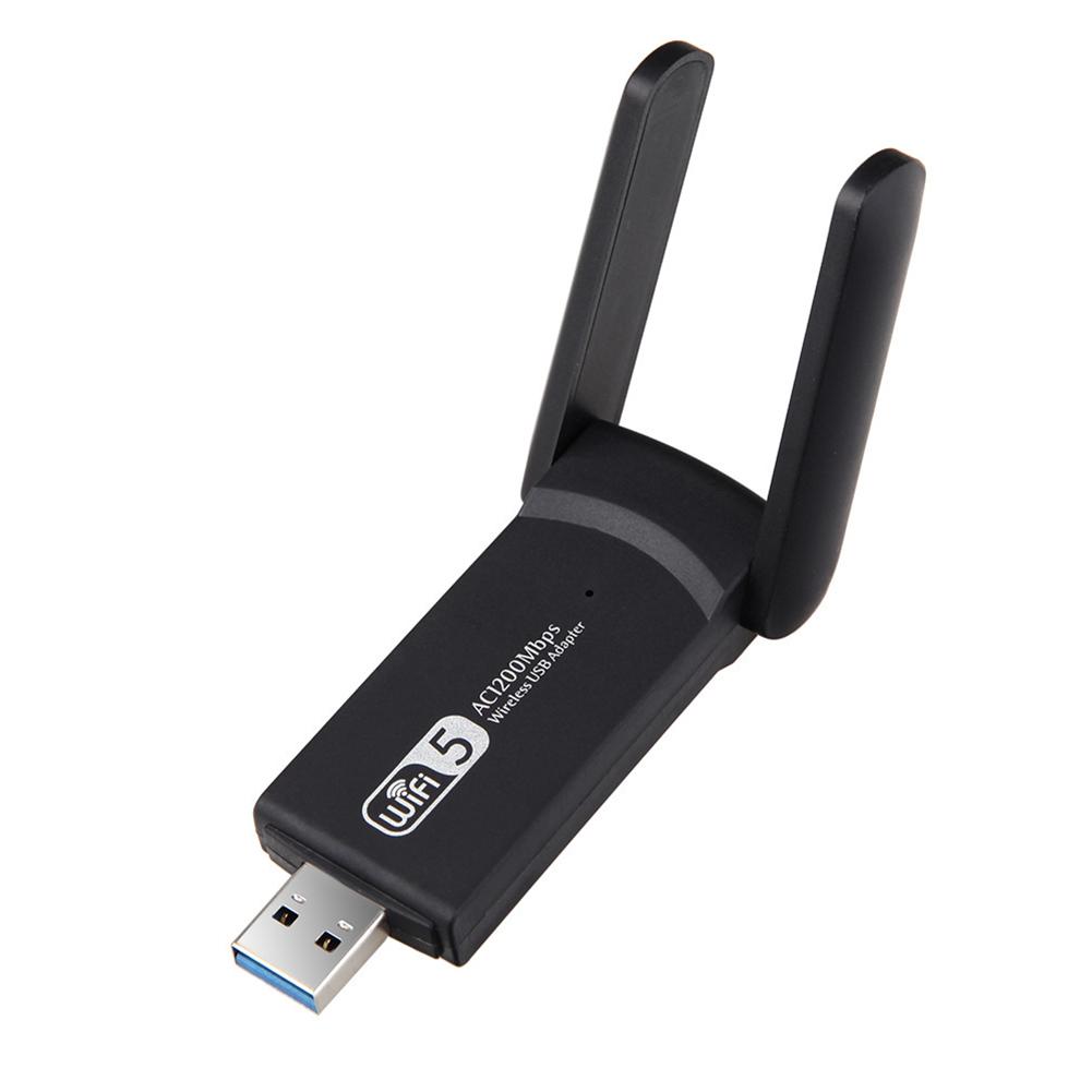 Bộ điều hợp WiFi băng tần kép 2.4G 5.8G USB không dây Thẻ mạng 1200Mbps với ăng ten kép Bộ thu USB 3.0 cho máy tính PC