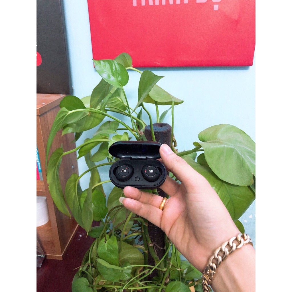 Tai Nghe Bluetooth AirDots Redmi2 Đen True Wireless Công Nghệ 5.0 Kèm Đốc Sạc ,Cảm Biến Tự Động Kết Nối