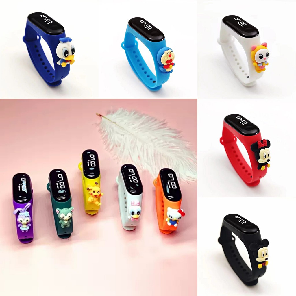 Đồng Hồ Đeo Tay Kỹ Thuật Số Màn Hình LED Chống Nước Kiểu Dáng Thể Thao Làm Quà Tặng Sinh Nhật Cho Bé