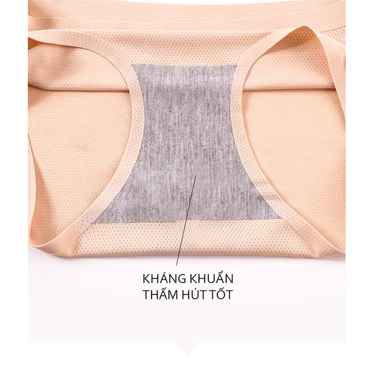 Quần lót nữ thun lạnh lưới thoáng khí BRALUNE , quần chíp nữ kháng khuẩn sexy mã 122